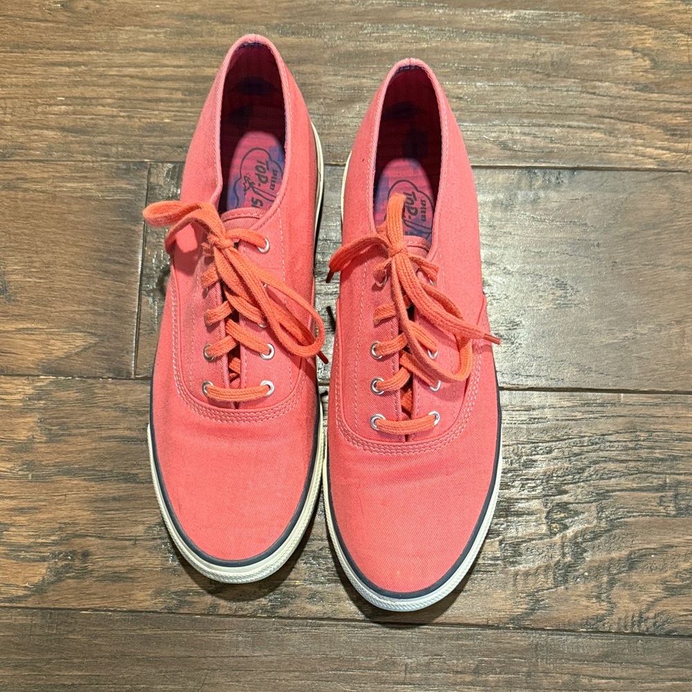 Sperry Vibrant Coral Canvas Sneakers